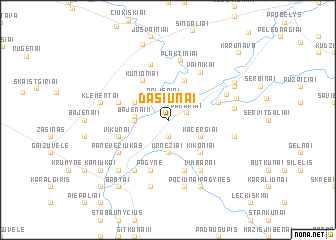 map of Dasiūnai