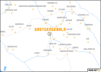 map of Dastgerd-e Bālā