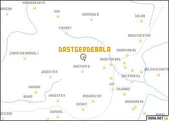 map of Dastgerd-e Bālā