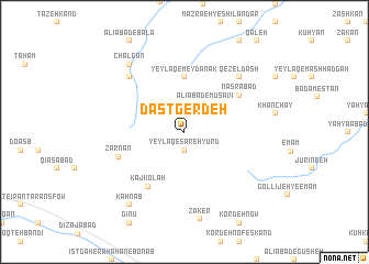 map of Dastgerdeh