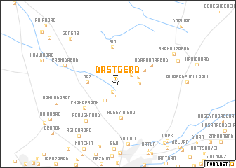 map of Dastgerd