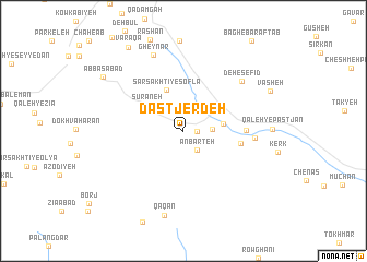 map of Dastjerdeh