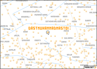map of Dast Muhammad Mastoi