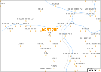 map of Dastrān