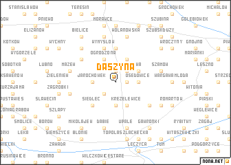 map of Daszyna