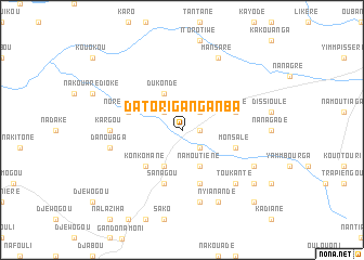 map of Datori-Ganganba