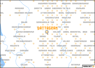 map of Dattagrām