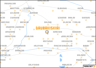 map of Daubakiškiai