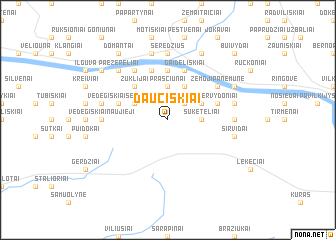 map of Dauciškiai