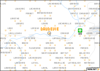 map of Daudevie