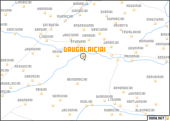 map of Daugalaičiai