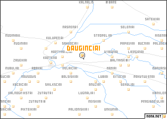 map of Dauginčiai