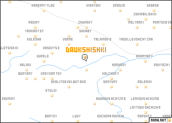 map of Daukshishki