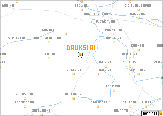 map of Daukšiai