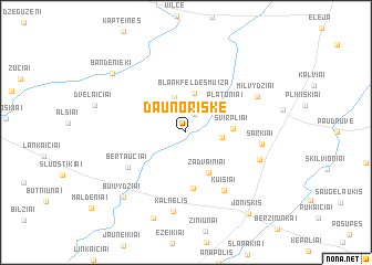 map of Daunoriškė