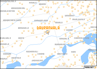 map of Daurānwāla