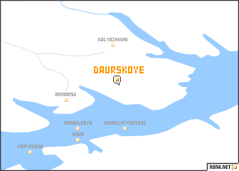 map of Daurskoye