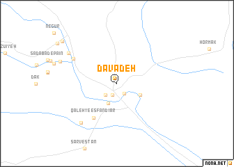 map of Davādeh
