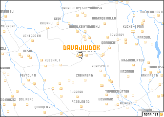 map of Davajī Ūdok