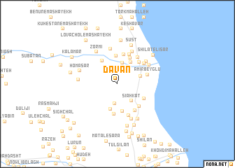 map of Dāvān