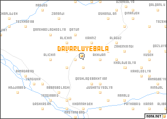 map of Dāvarlū-ye Bālā