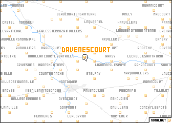 map of Davenescourt