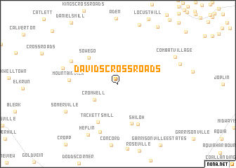 map of Davids Crossroads