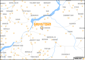 map of David Town