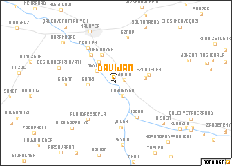 map of Dāvījān