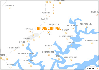 map of Davis Chapel