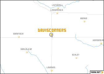 map of Davis Corners