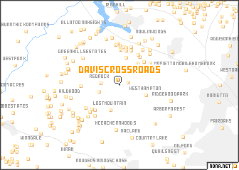 map of Davis Crossroads