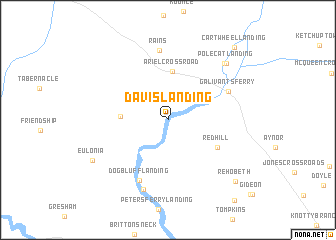 map of Davis Landing