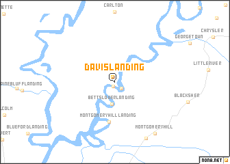 map of Davis Landing