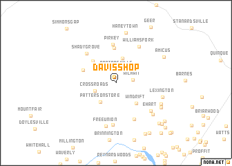 map of Davis Shop