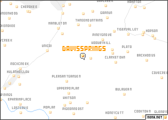 map of Davis Springs