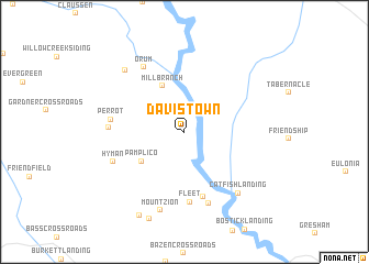 map of Davistown