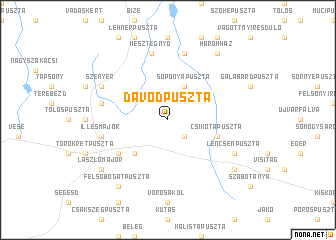 map of Dávodpuszta