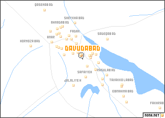 map of Dāvūdābād