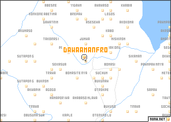 map of Dawa Amanfro