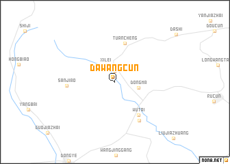 map of Dawangcun