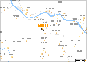 map of Dawes