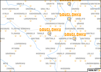 map of Daw Glo-hku