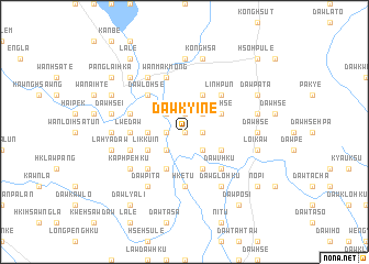 map of Daw Kyi-nè