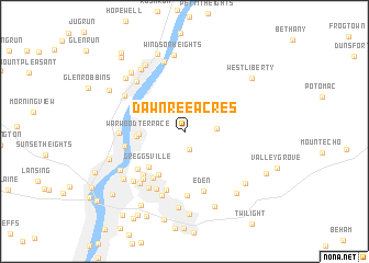 map of Dawn Ree Acres