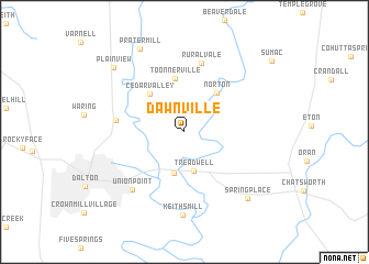 map of Dawnville