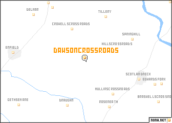 map of Dawson Crossroads
