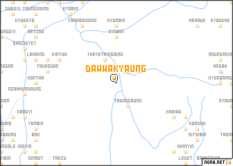 map of Daw-wa-kyaung