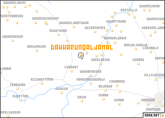 map of Dawwār ‘Unq al Jamal