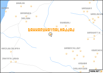 map of Dawwār ‘Uwayn al Ḩajjāj